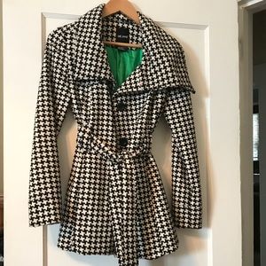 Black and white houndstooth jacket